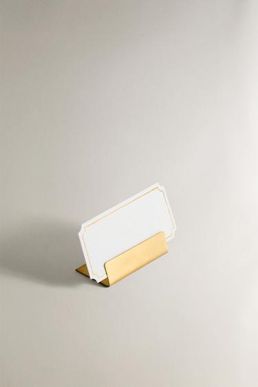 PACK OF CHRISTMAS PLACE CARD HOLDERS (PACK OF 12) - Gold by Zara - Image 1