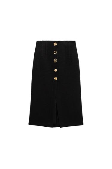 TEXTURED PENCIL SKIRT