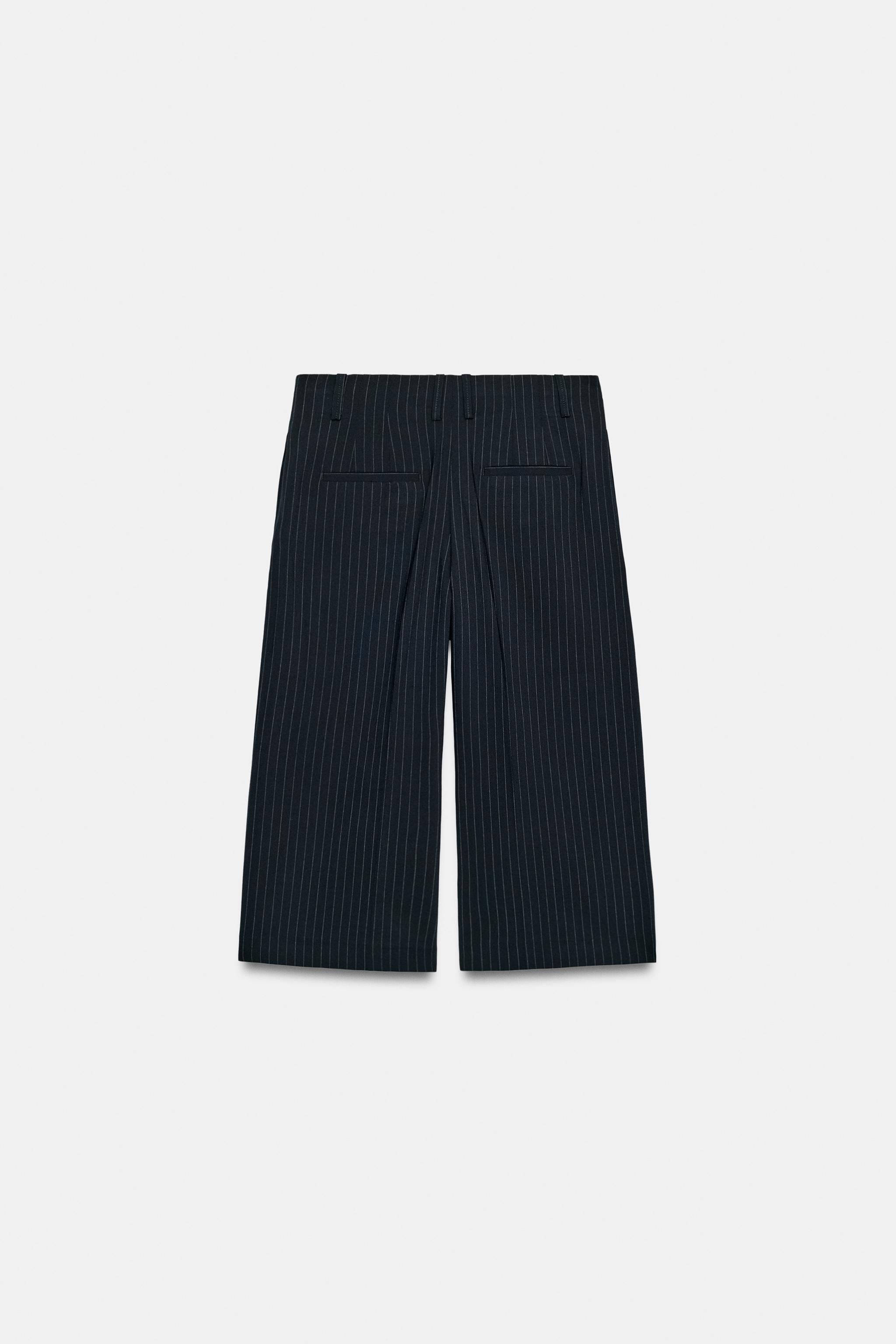 Zara ZW COLLECTION PENSİL DÜZ KESİM BERMUDA görsel 6