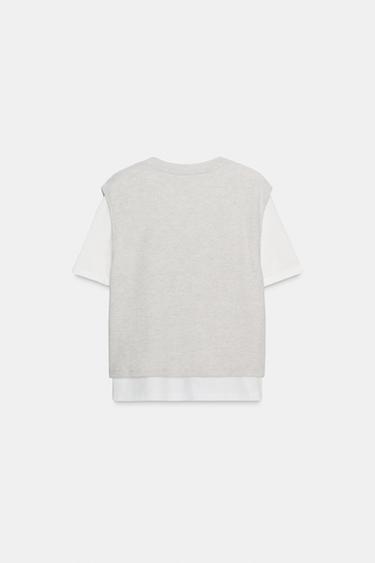 TOP BIMATIÈRE À BIJOU - Beige de Zara - Image 7