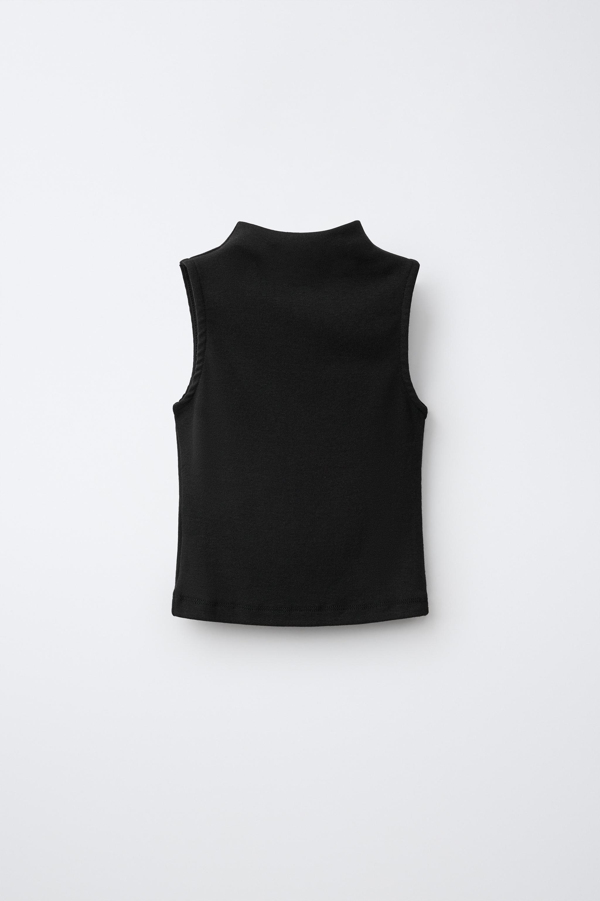 COTTON AND MODAL SLEEVELESS T-SHIRT