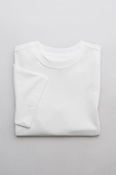 PLAIN MEDIUM WEIGHT T-SHIRT - white by Zara