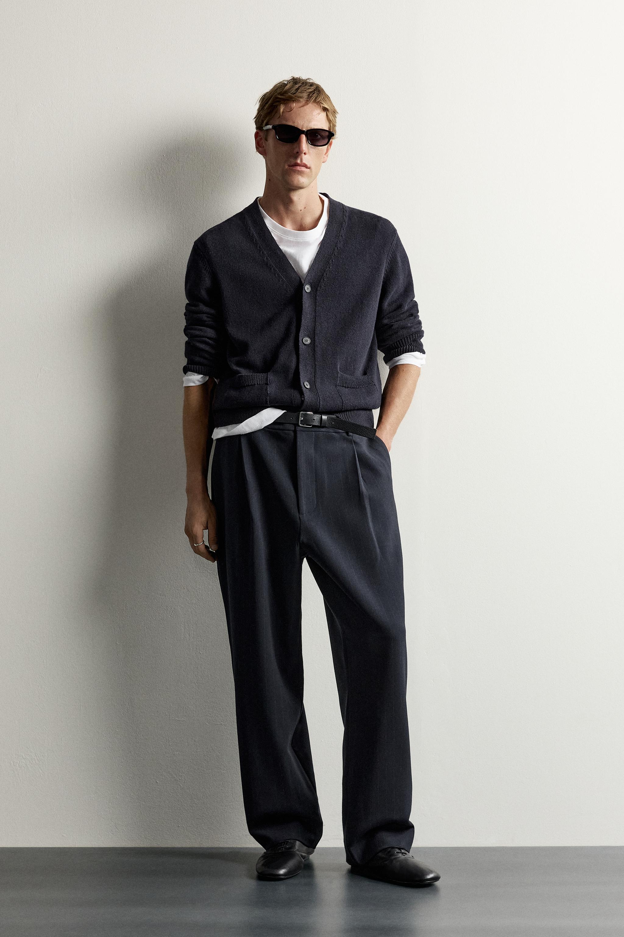 Zara PİLİLİ RELAXED FIT PANTOLON