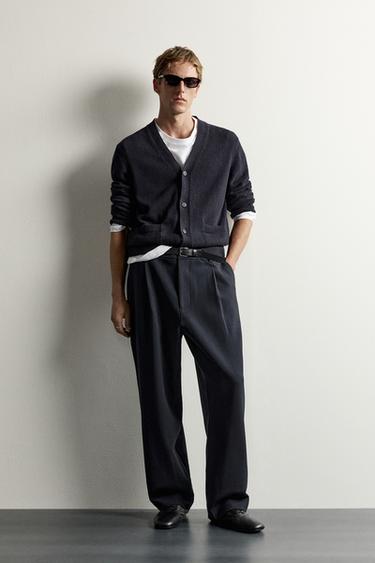Zara çizgili - PİLİLİ RELAXED FIT PANTOLON - 0 görseli