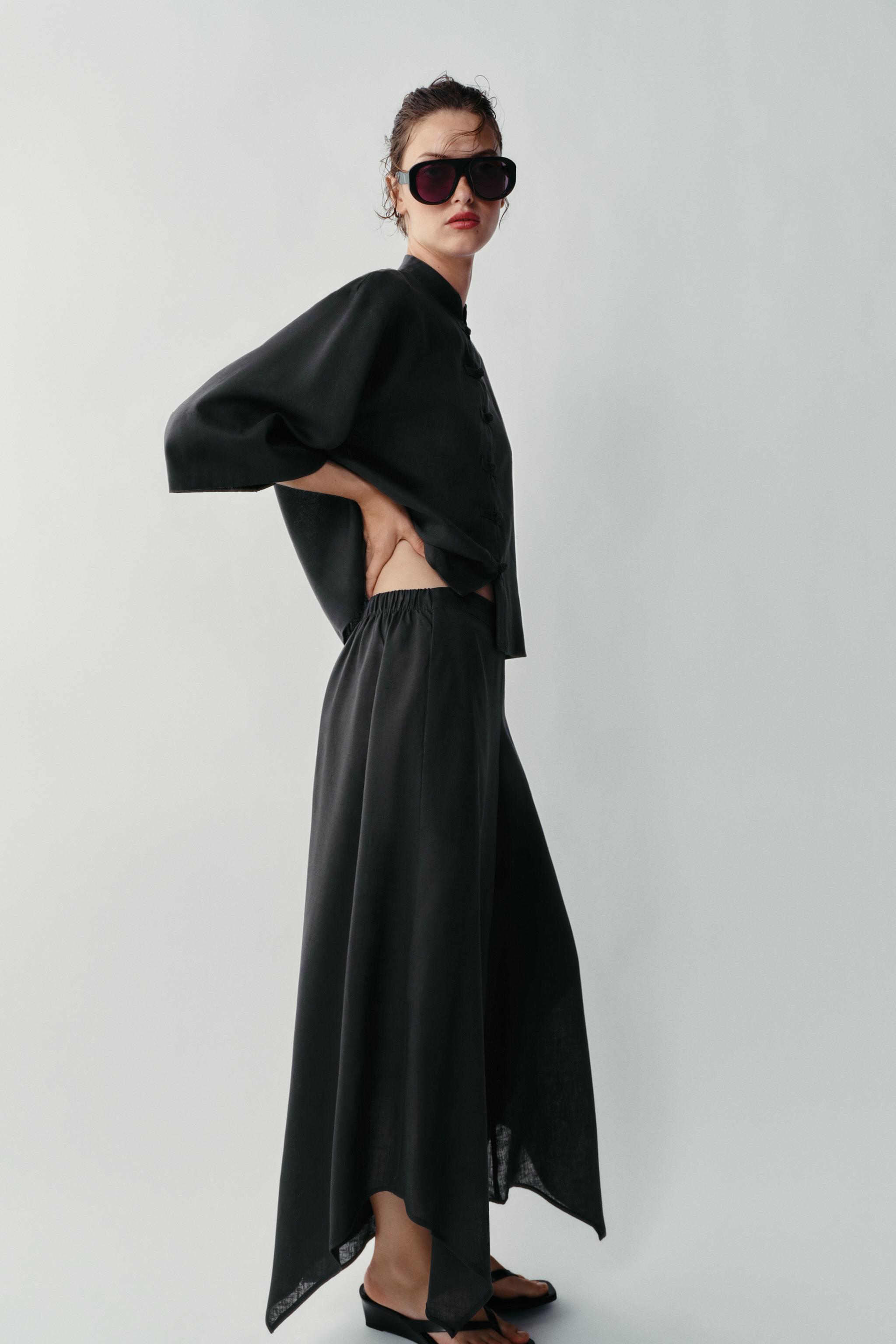 Женские брюки Zara ASYMMETRIC CULOTTES — фото 4