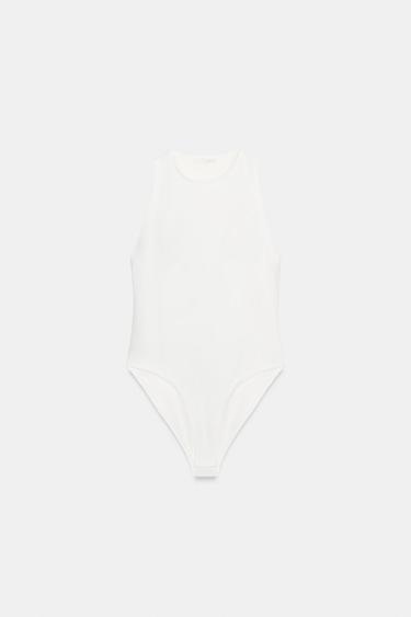 BODY HALTER EN POLYAMIDE - Blanc cassé de Zara - Image 5