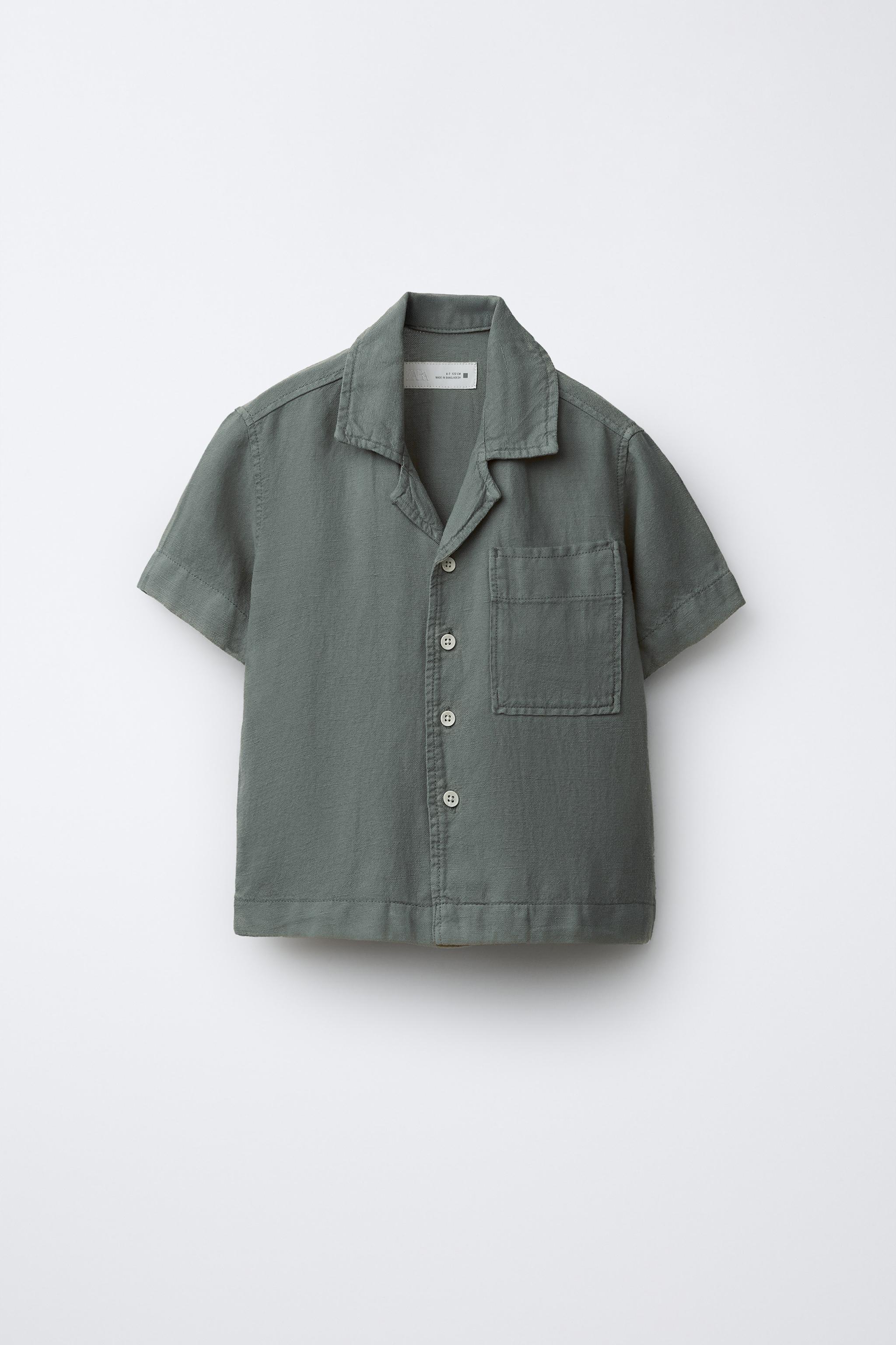 CHEMISE BOWLING FLUIDE AVEC LIN
