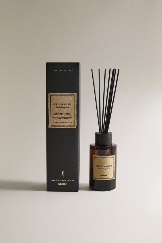 (200 ML) LEATHER AMBER REED DIFFUSERS - Black | ZARA Ireland
