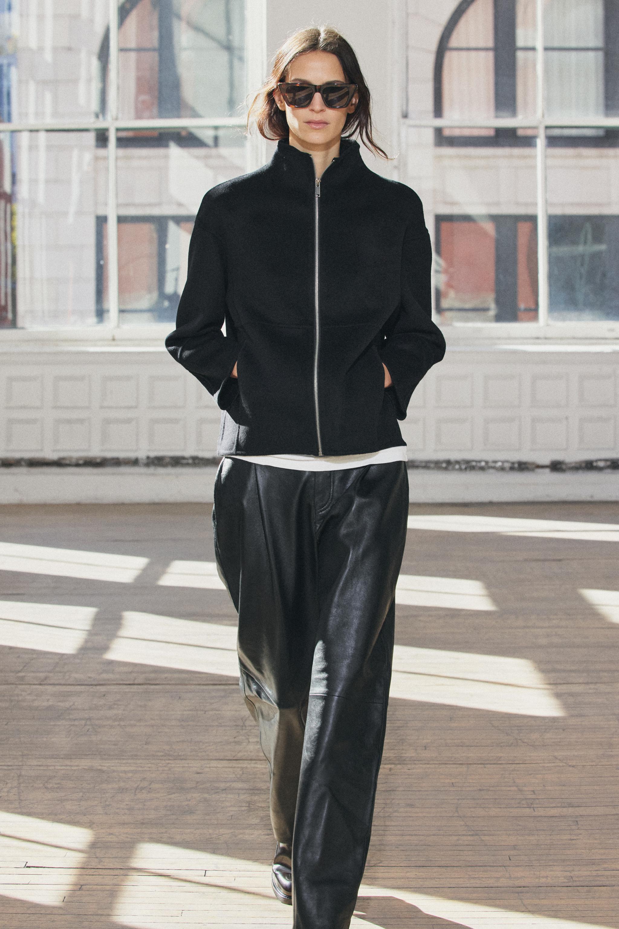 ZW COLLECTION WOOL JACKET - Pink | ZARA New Zealand
