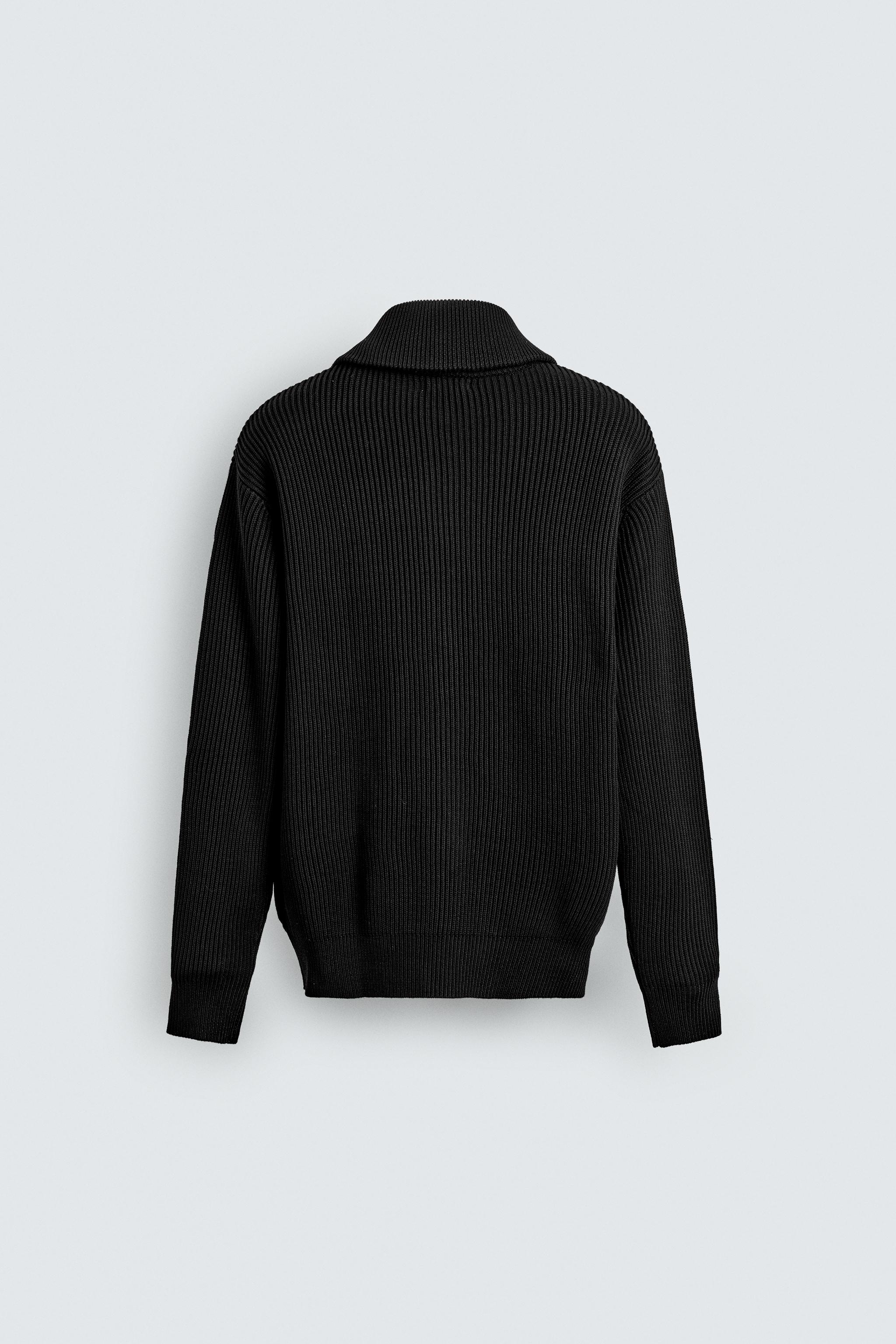 PURL KNIT CARDIGAN WITH ZIPPER