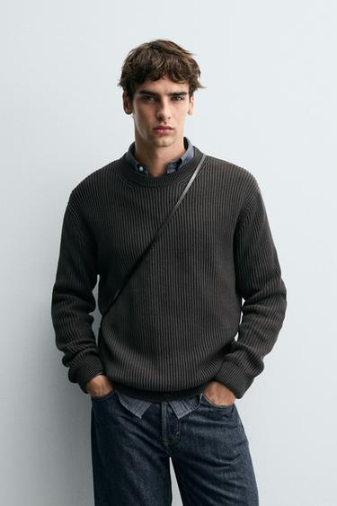 JERSEY ESTRUCTURA CANALÉ - Grisáceo de Zara