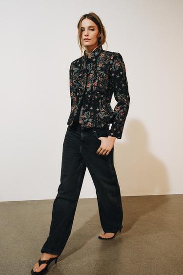جاكيت بيبلوم ZW COLLECTION - أسود by Zara