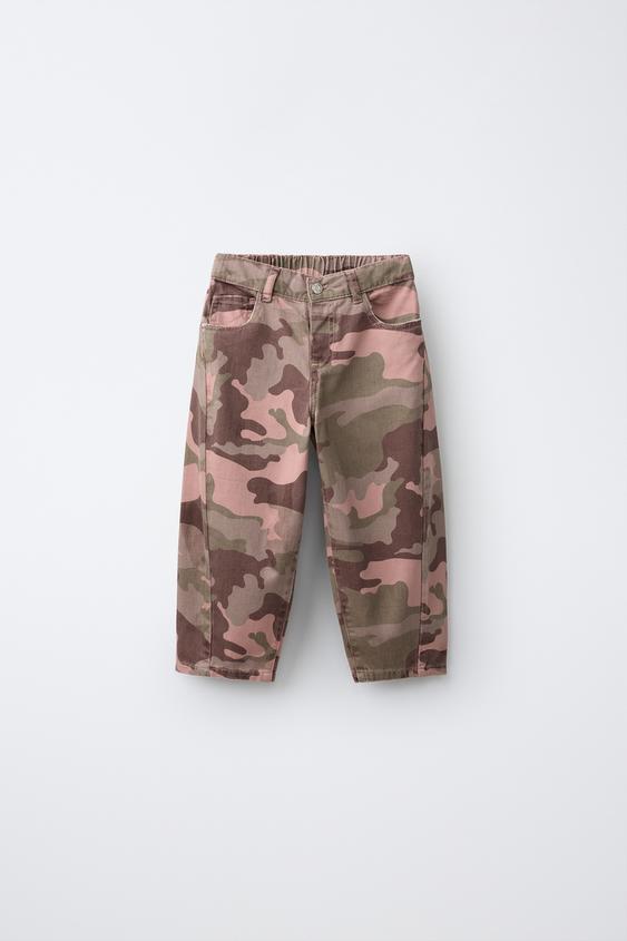 PRINTED BARREL JEANS - Pink by Zara - Image 0