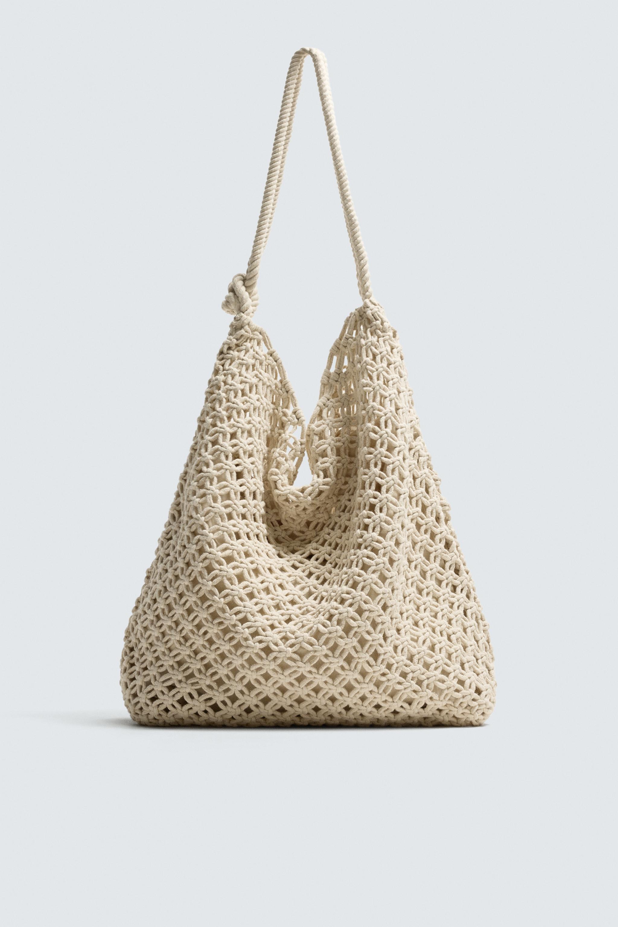 MACRAME SHOULDER BAG - Sandy Brown | ZARA United States