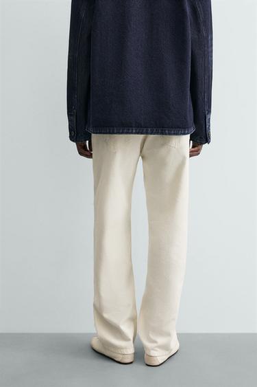 JEAN DROIT COTON-CHANVRE - Écru de Zara - Image 2