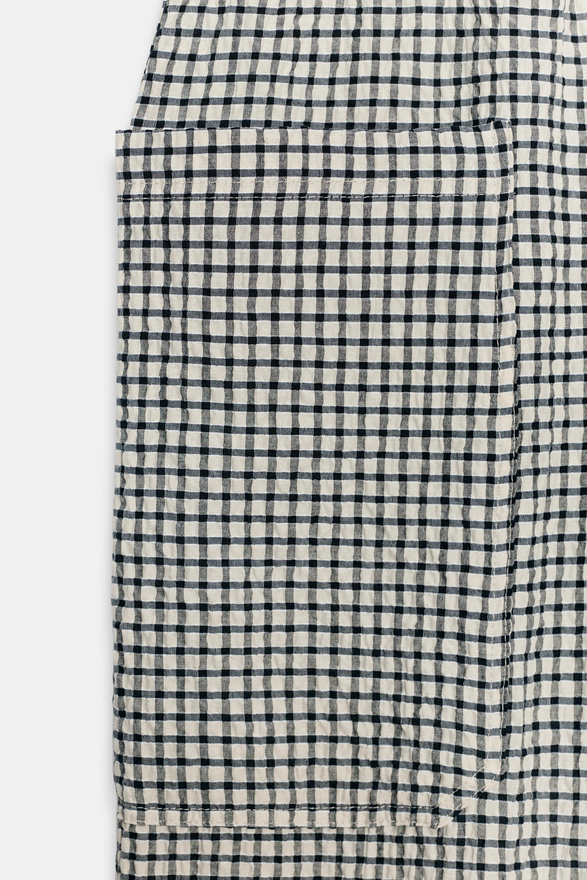 Женские брюки Zara PLAID ELASTIC WAIST TROUSERS — фото 9