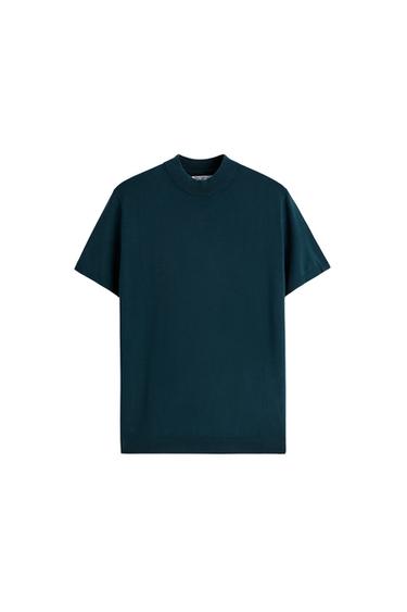 HIGH NECK KNIT T-SHIRT