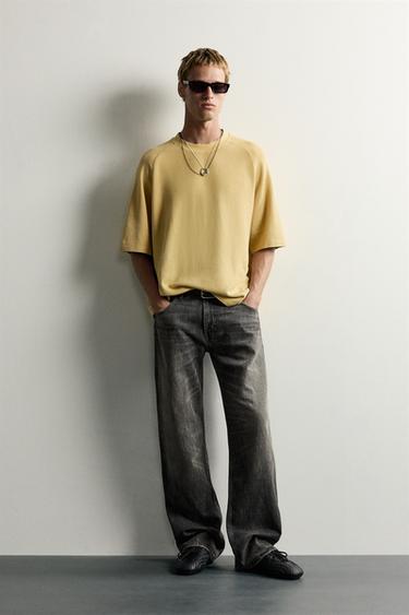 RELAXED FIT RAGLAN SLEEVE T-SHIRT - straw by Zara - Image 0