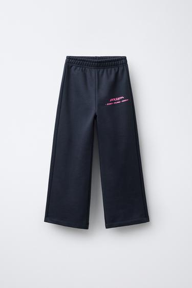 KPOP DEMON HUNTERS™ NETFLIX © WIDE-LEG FLEECE TROUSERS - Anthracite grey by Zara