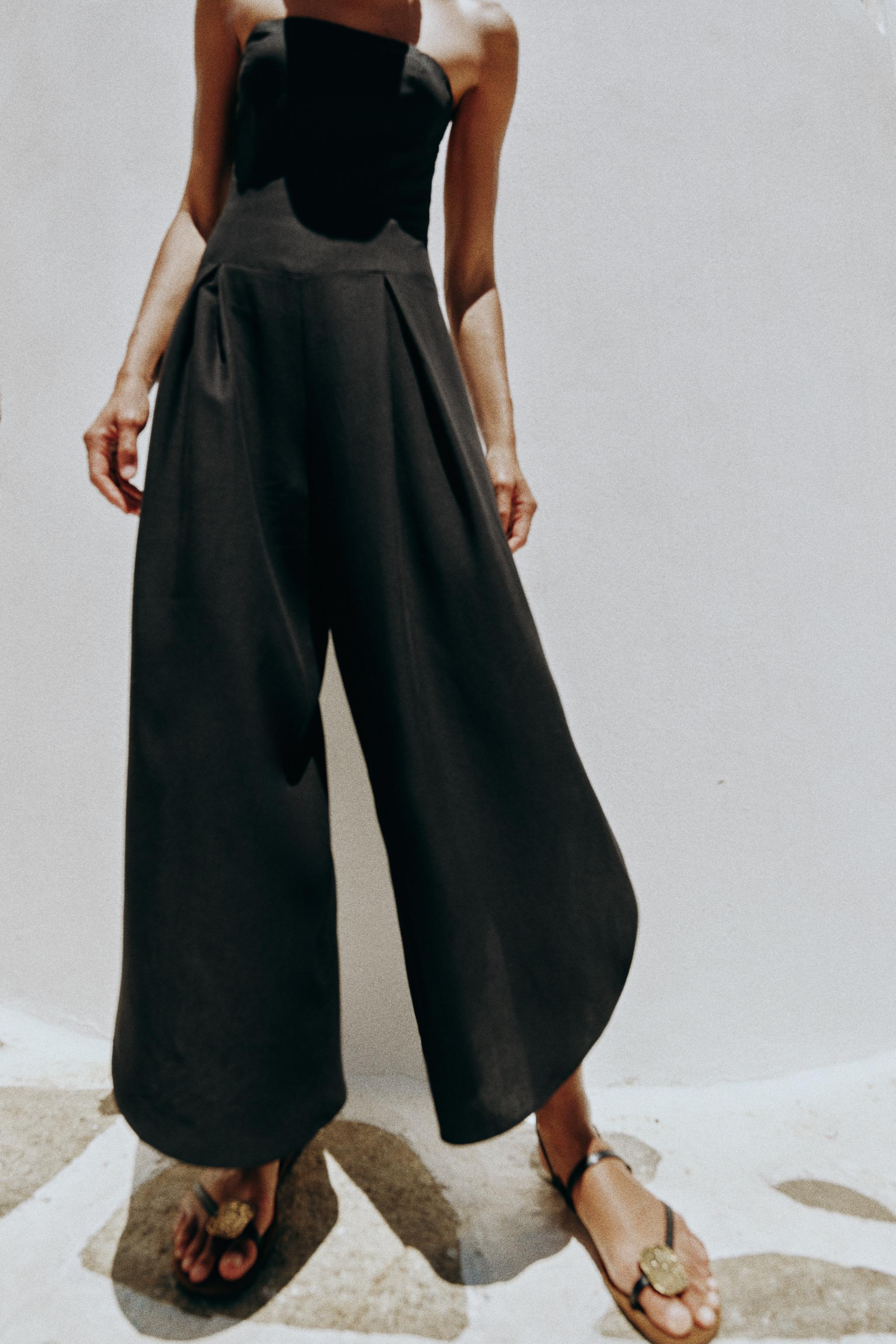 Zara MIDI STRAPLESS JUMPSUIT — фото 2