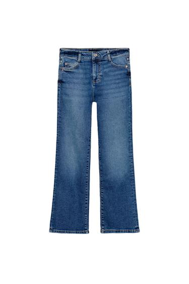 Zara Z1975 MINI FLARE HIGH-WAIST JEANS - Blue