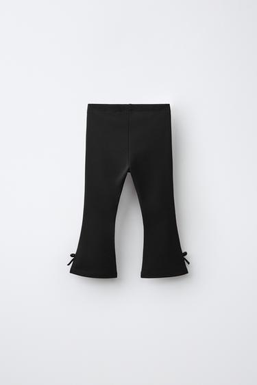 PUNTO ROMA FLARE LEGGINGS WITH BOWS — Black 2
