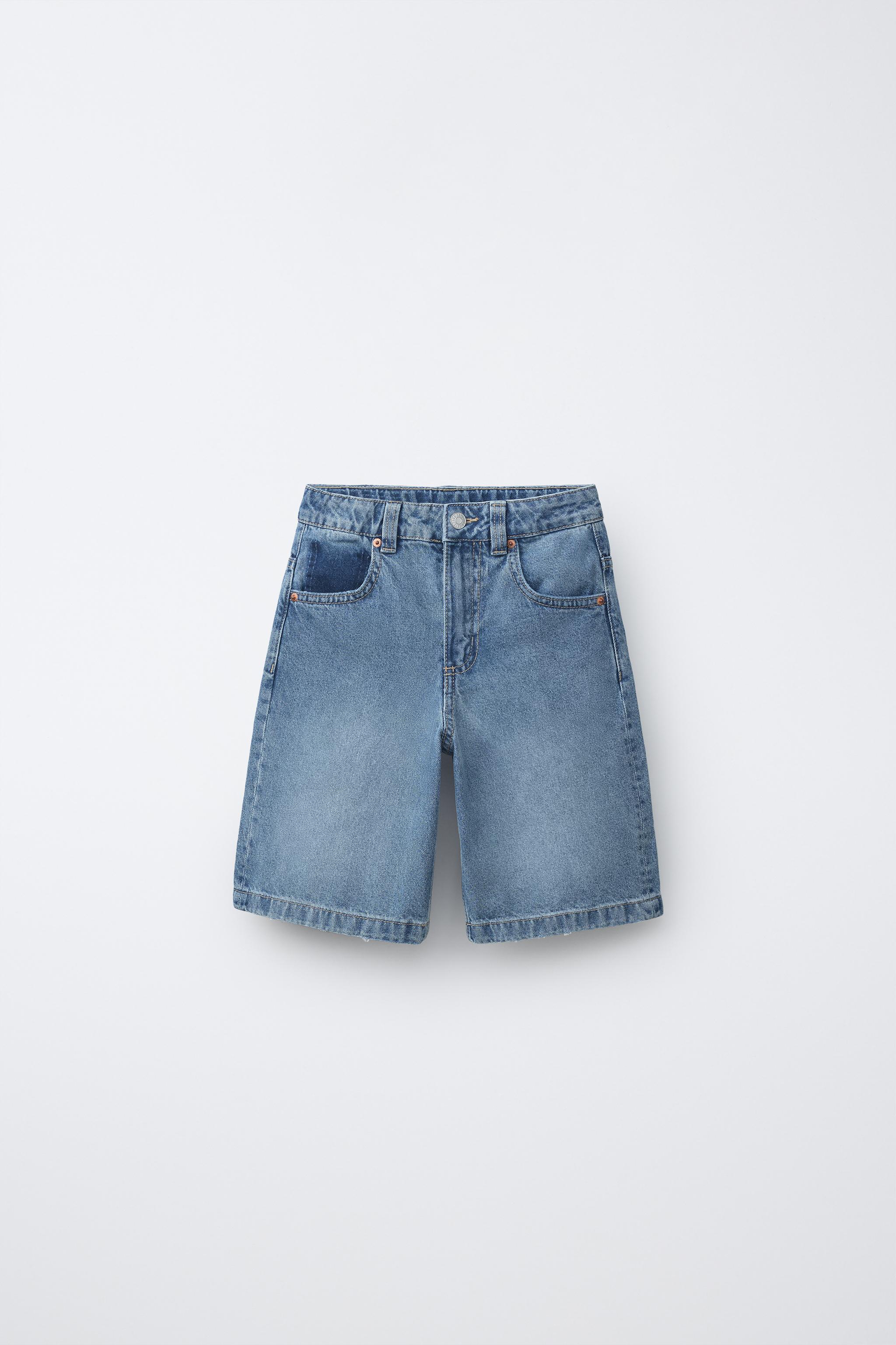 ポケット付きデニムバミューダパンツ - ブルー | ZARA Japan / 日本