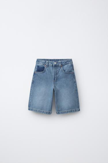 Zara DENIM POCKET SHORTS - Blue - Image 0