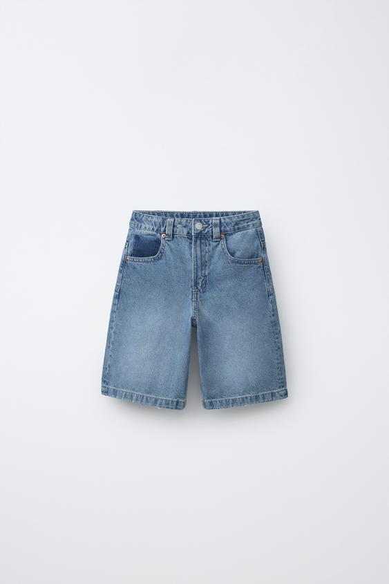 BERMUDA JEANS COM BOLSOS - Azul da Zara - Imagem 0