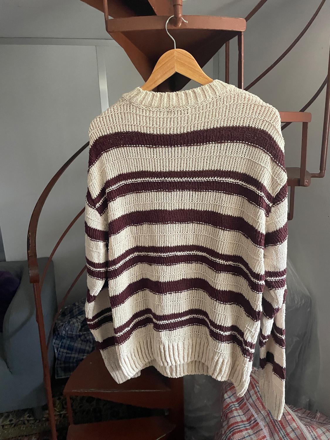 TEXTURED SWEATER WITH STRIPES - Image 3