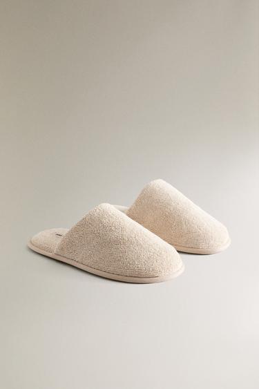RICE STITCH BATHROOM SLIPPERS - Sand Brown by Zara - Image 1