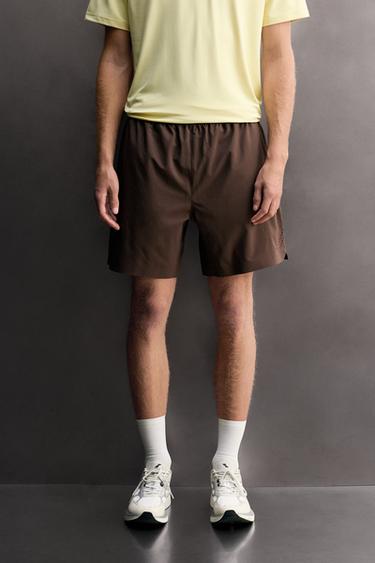Zara 9" TRAINING SHORTS - Brown