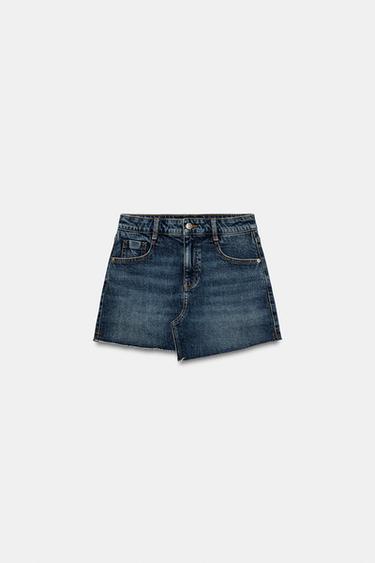 Z1975 DENIM RAW-HEM SKORT - Blue by Zara - Image 6