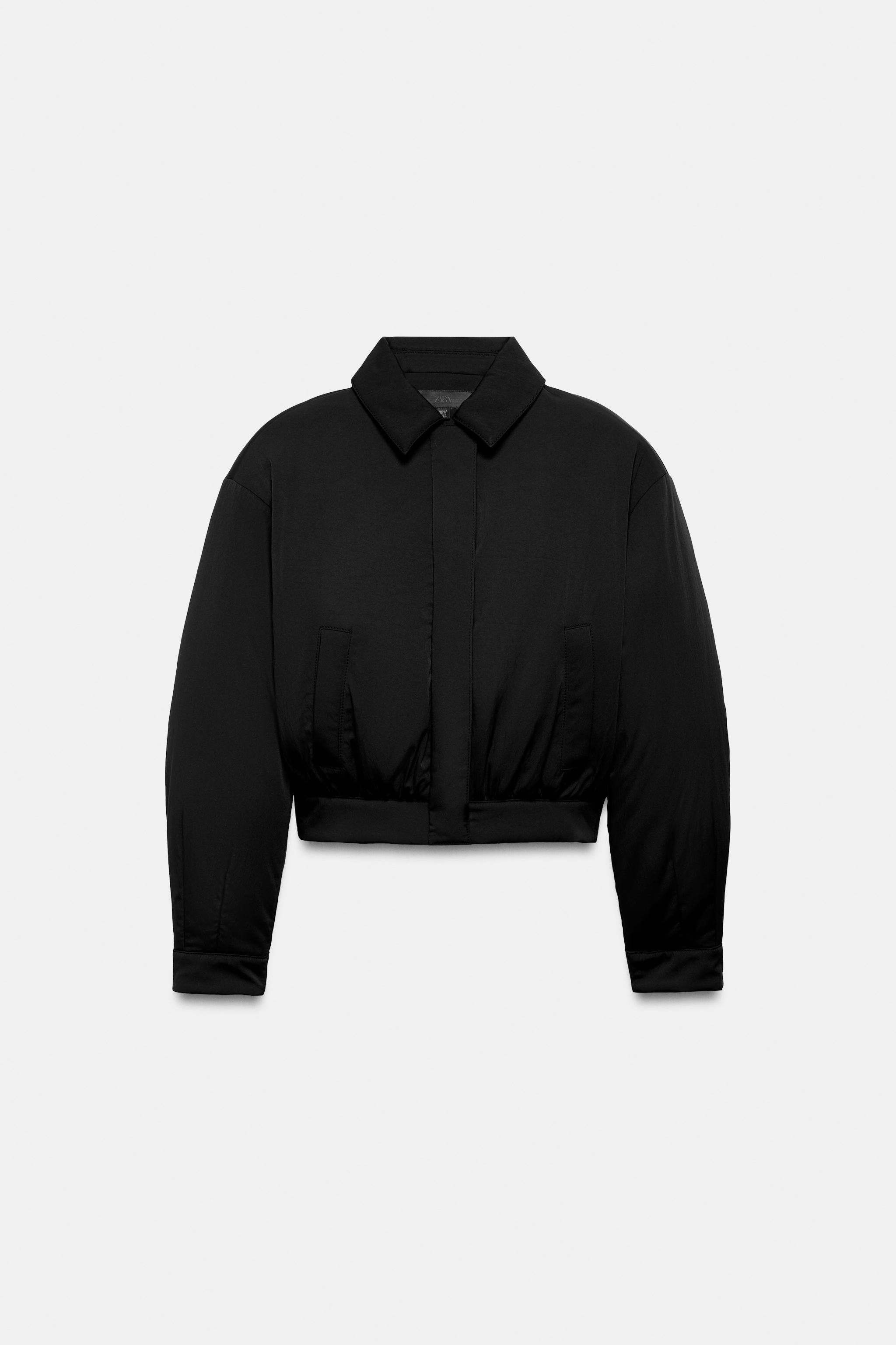 ショートパフジャケット - ブラック | ZARA Japan / 日本