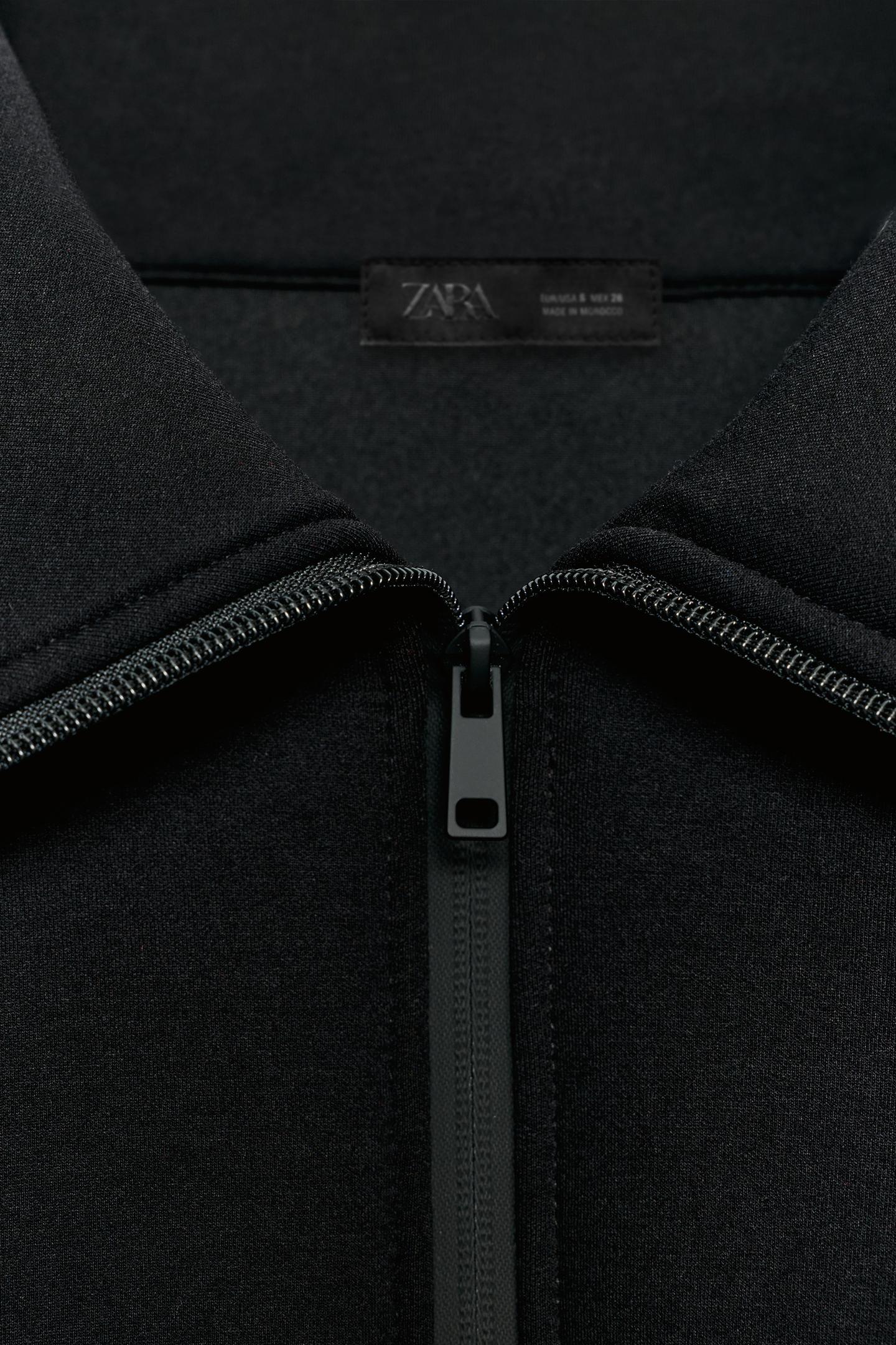 Женская куртка Zara Technical Voluminous Sleeve, цвет: Чёрный — фото 3
