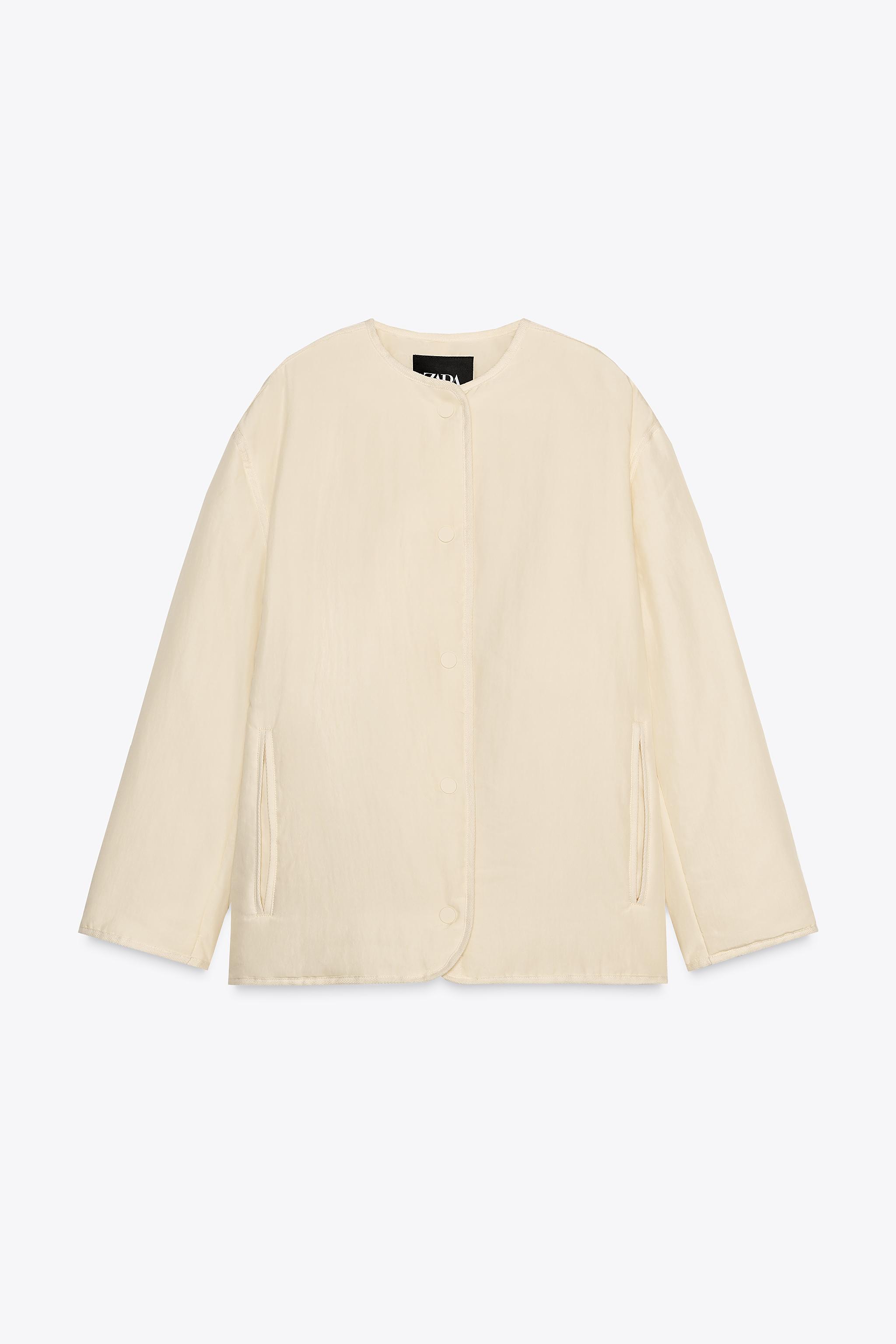 PADDED JACKET ZW COLLECTION - Ecru | ZARA United States