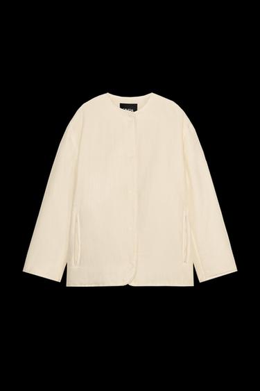 ZW COLLECTION PADDED JACKET - Ecru by Zara - Image 0