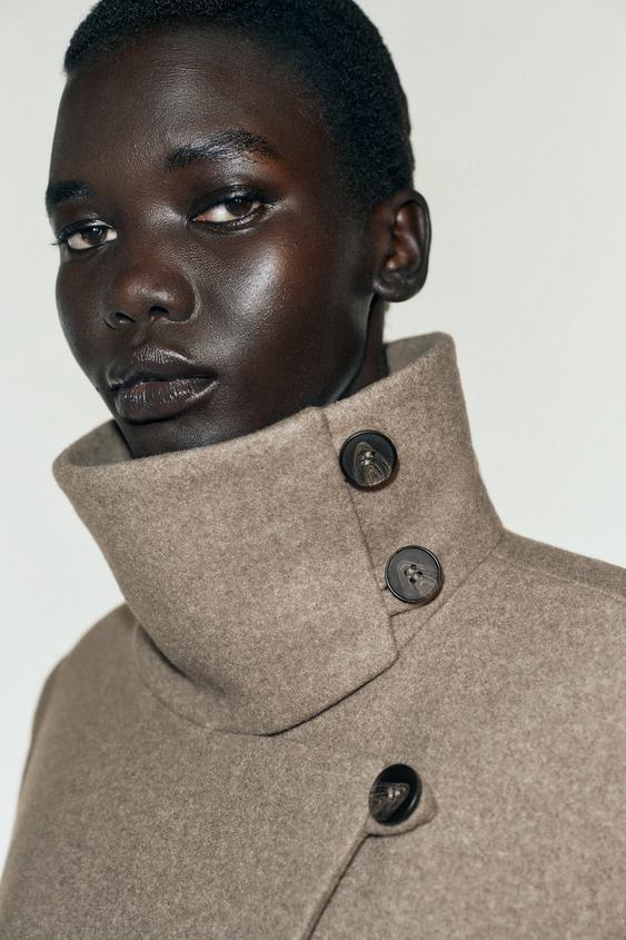 SOFT DOUBLE-BREASTED JACKET - camel by Zara - Image 2