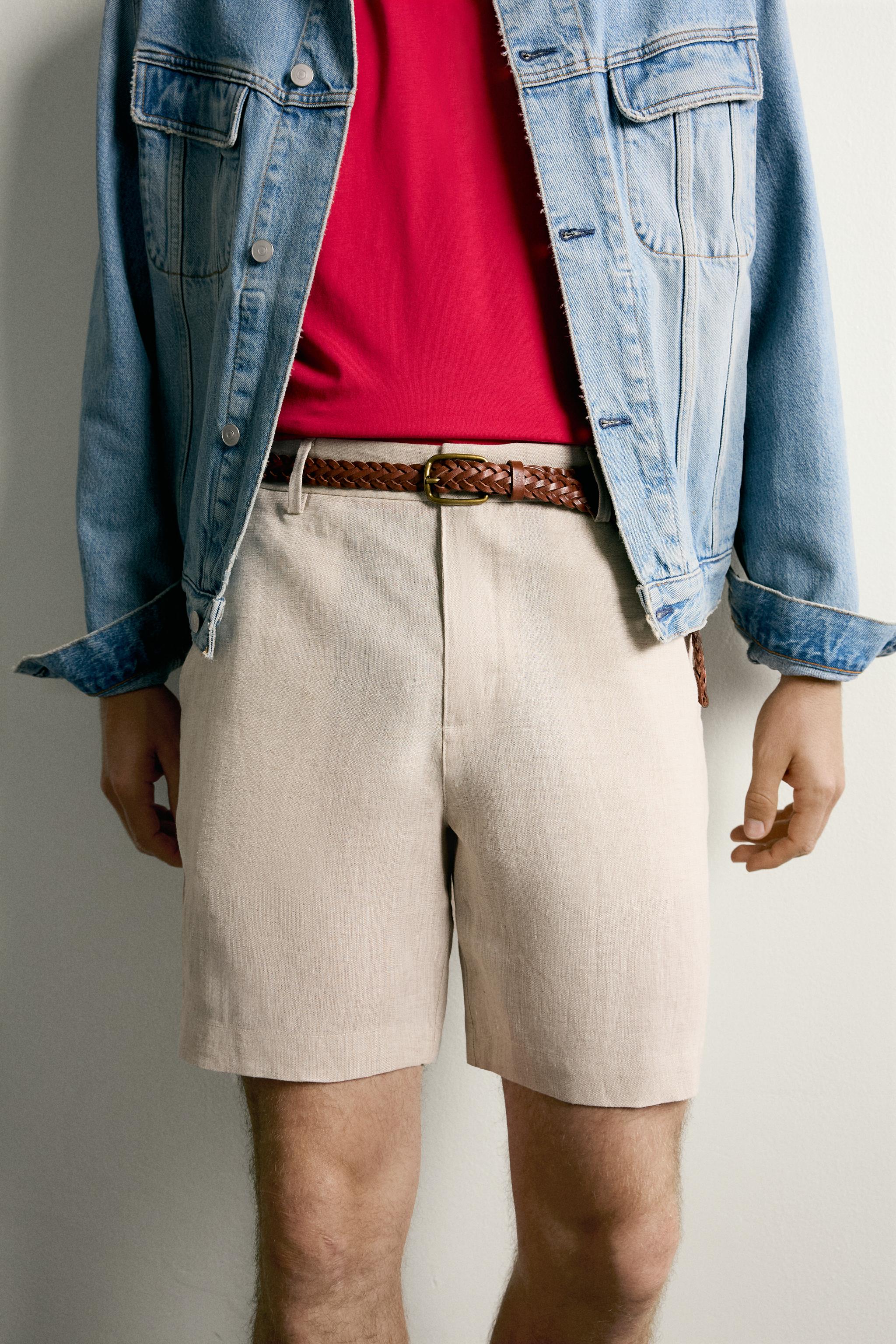 BERMUDA REGULAR FIT 100 % LIN