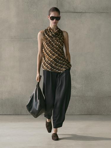 Zara Flowing draped top - Mustard - Image 0