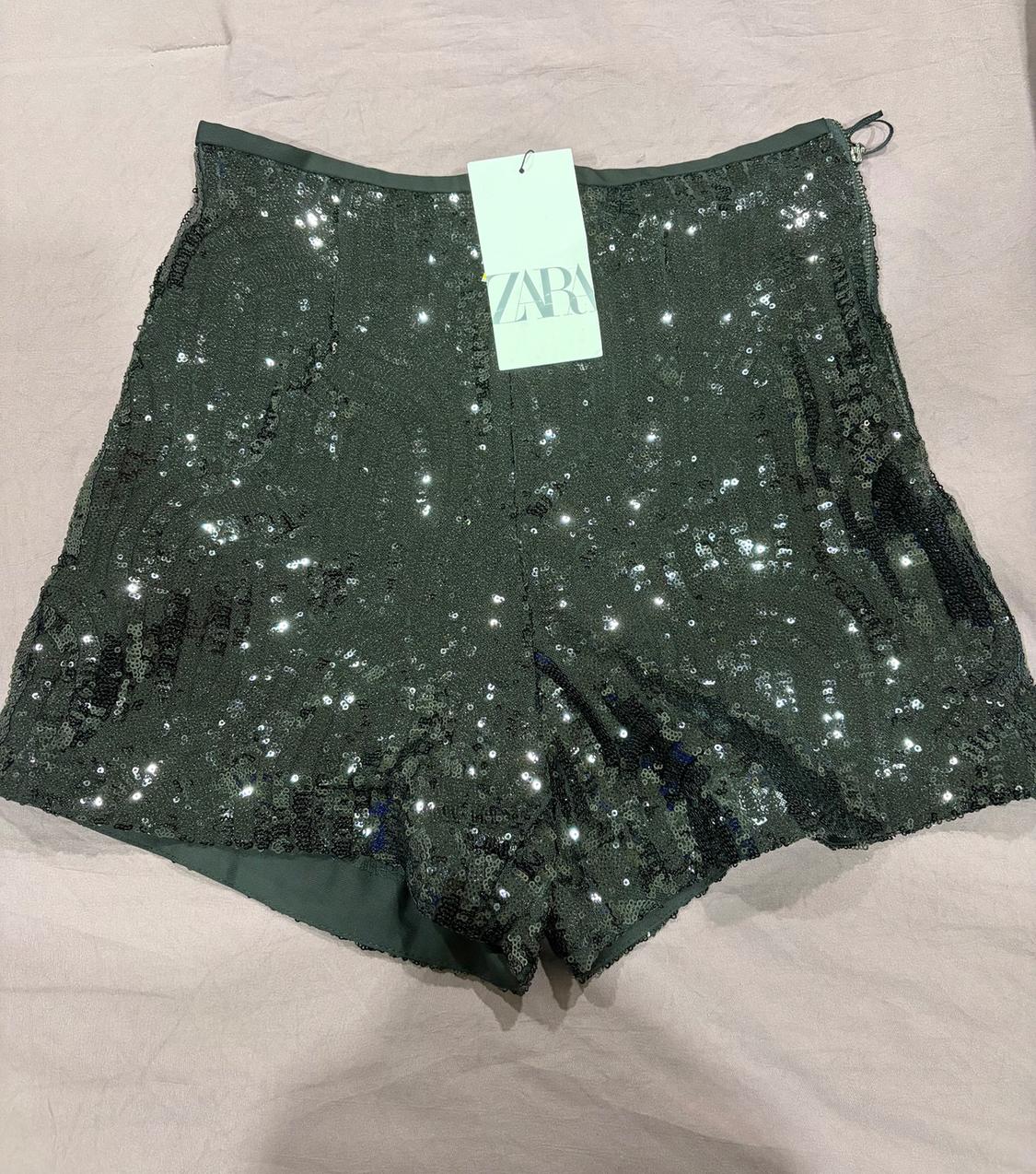 SEQUIN HIGH WAISTED SHORTS - Image 2