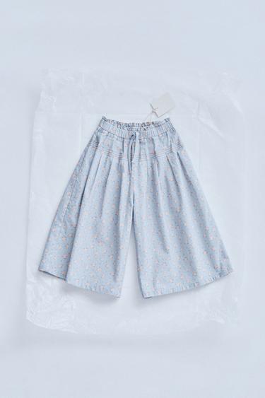 ZARA TIMELESS - PANTALÓN ESTAMPADO FLORES - Azul claro de Zara - Imagen 0