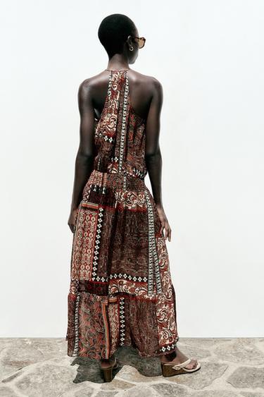 METALLIC THREAD PRINTED DRESS - Multicoloured by Zara - Image 6