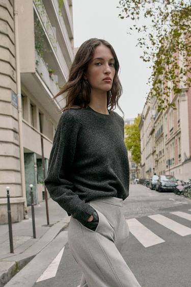 SOFT-TOUCH KNIT JUMPER - Dark grey marl by Zara