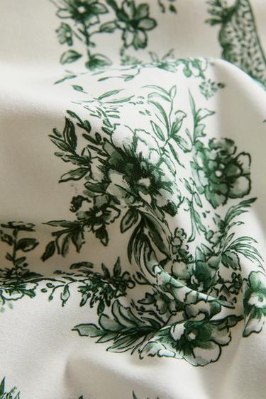 FLORAL SATIN TABLECLOTH - Greenish by Zara - Image 3