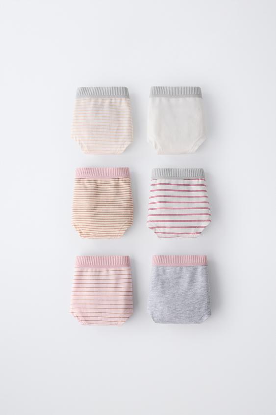 6-14 AÑOS/ PACK SEIS BRAGUITAS RAYAS - Multicolor de Zara - Imagen 0