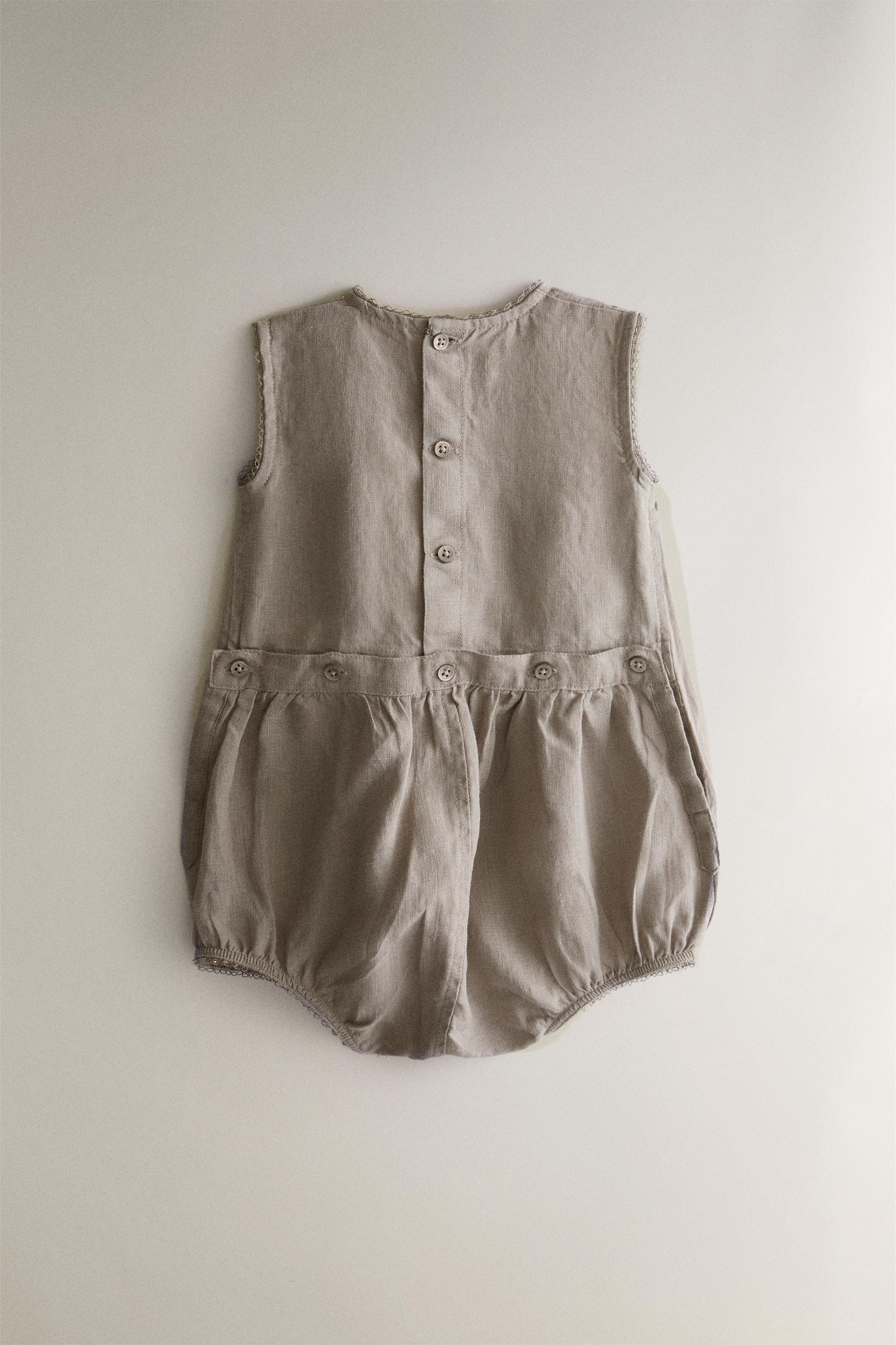 LINEN BABY BODYSUIT