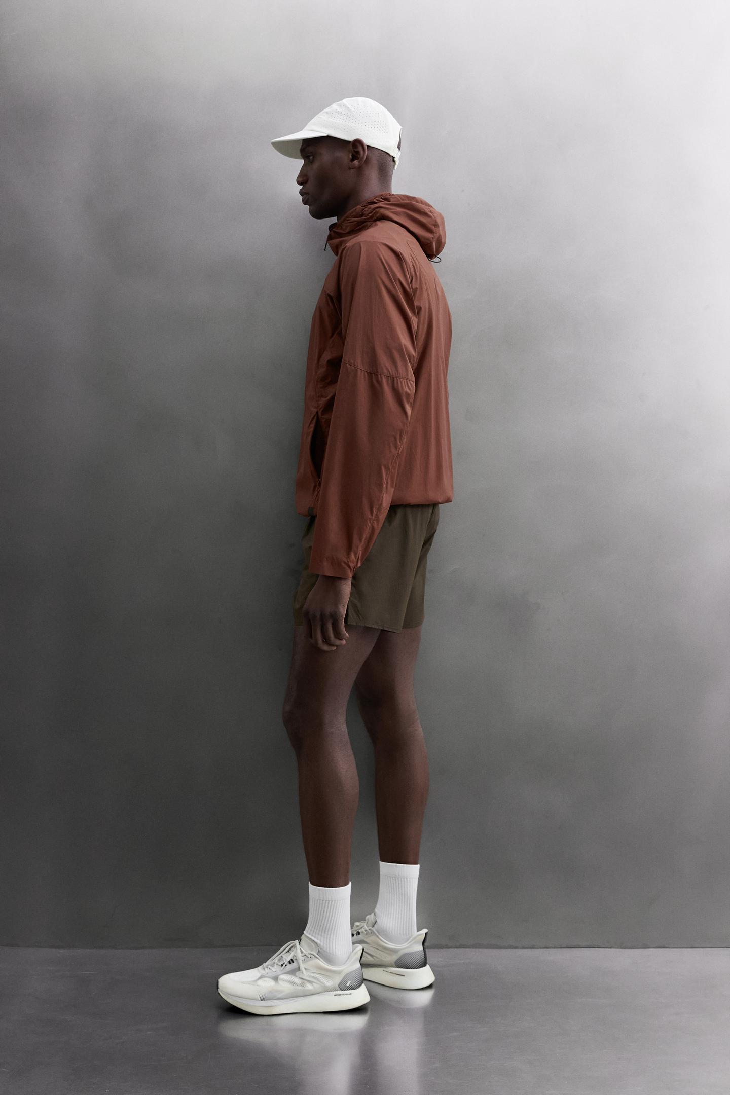 Мужские шорты Zara 5" Running, цвет: Коричневый — фото 4
