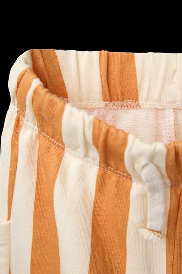 GESTREIFTE HOSE - Orange von Zara