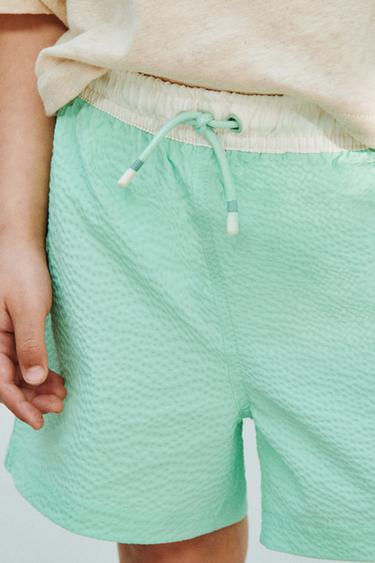 Zara 2-6 YEARS / LABEL SWIM SHORTS - Green